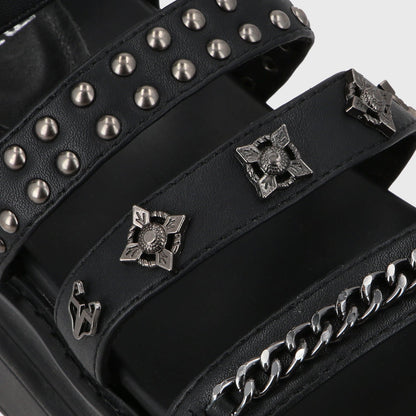 Sandalia Plataforma Negro Mujer 25235 - Gotta Perú