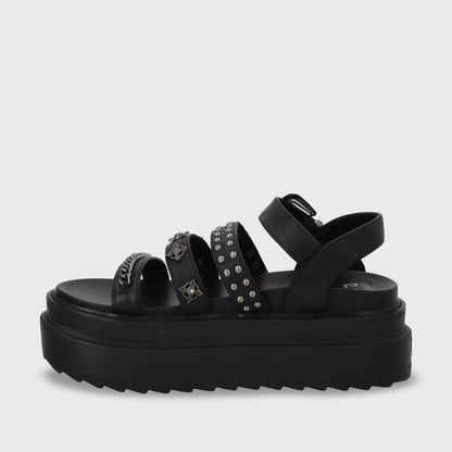 Sandalia Plataforma Negro Mujer 25235 - Gotta Perú