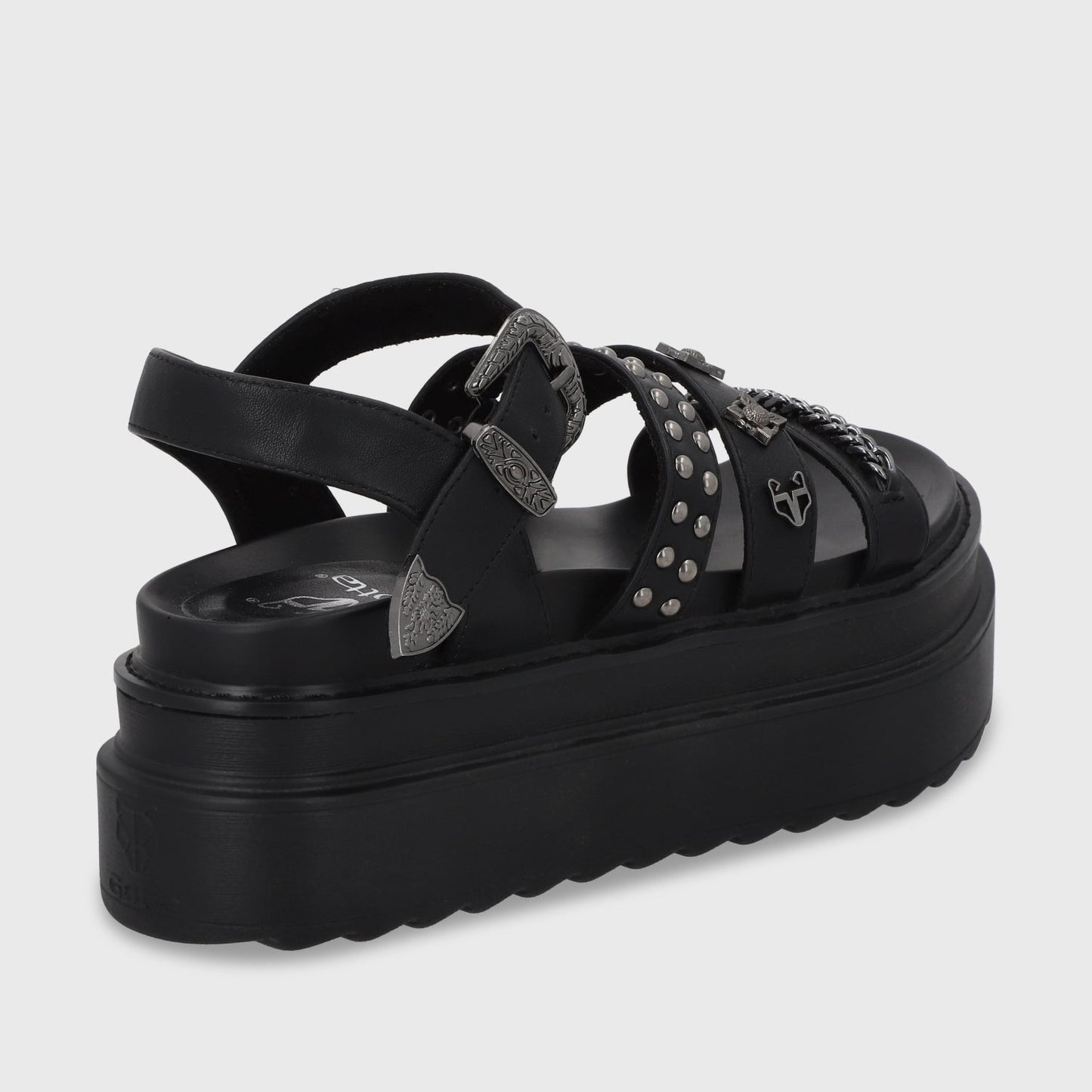 Sandalia Plataforma Negro Mujer 25235 - Gotta Perú