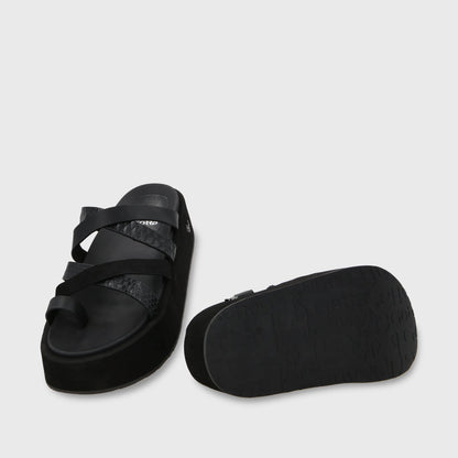 Sandalia Plataforma Negro Mujer 55940 - Gotta Perú