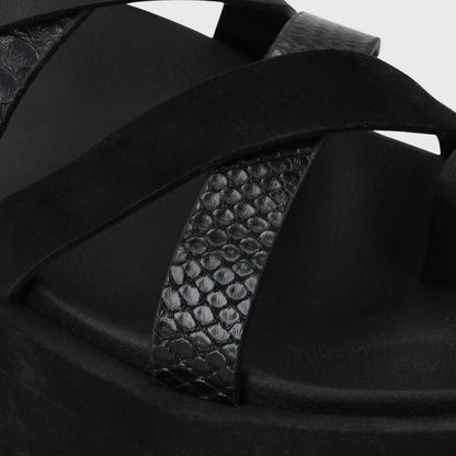 Sandalia Plataforma Negro Mujer 55940 - Gotta Perú