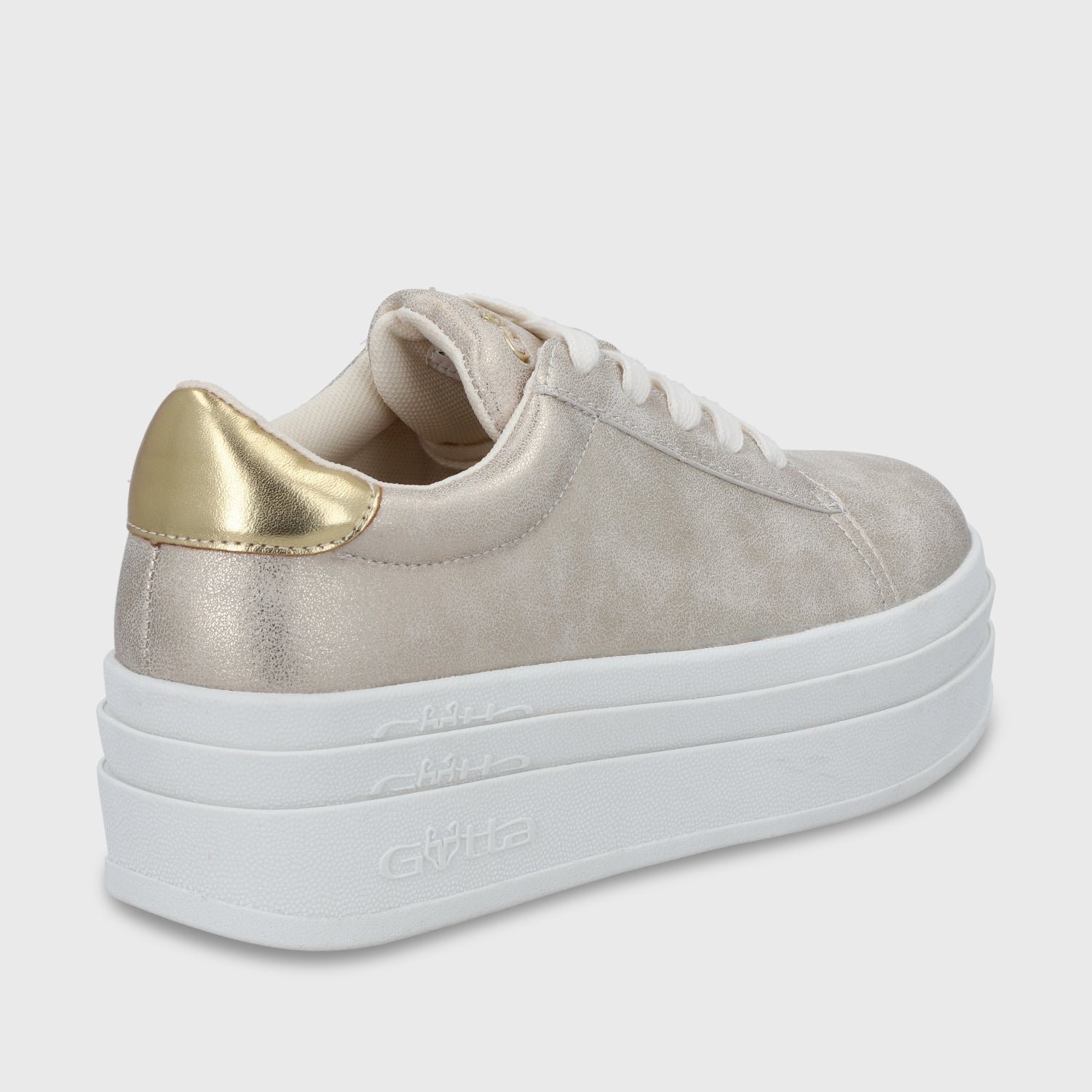 Zapatilla Plataforma Dorada Mujer 53751 - Gotta Perú